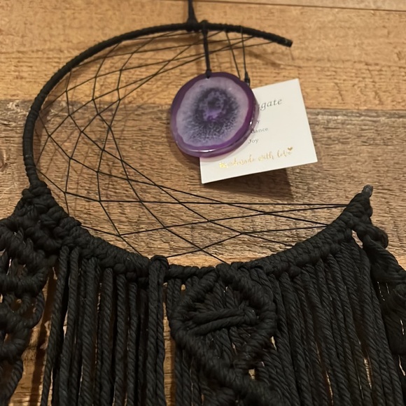 Purple Agate black moon dream catcher - Picture 8 of 10